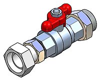 Ball valve, M38x1,5